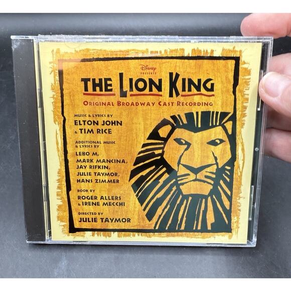 Disney Lion King Original Broadway Cast Recording CD Elton John Time Rice Nice D - Picture 1 of 3